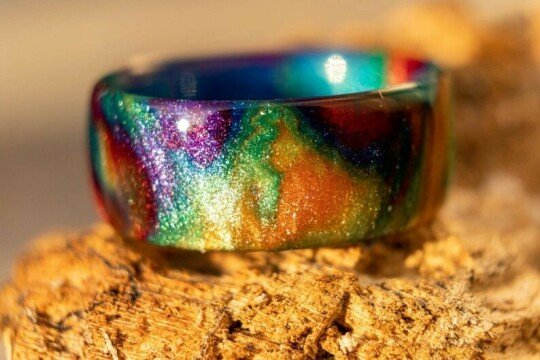 Rainbow Diamondcast Band Infused Ring (