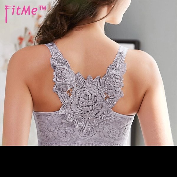 FitMe Rose Embroidery Front Closure Wirefree Bra