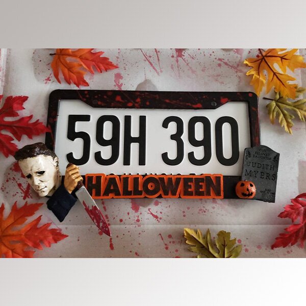 Halloween Michael Myers License Plate Frame