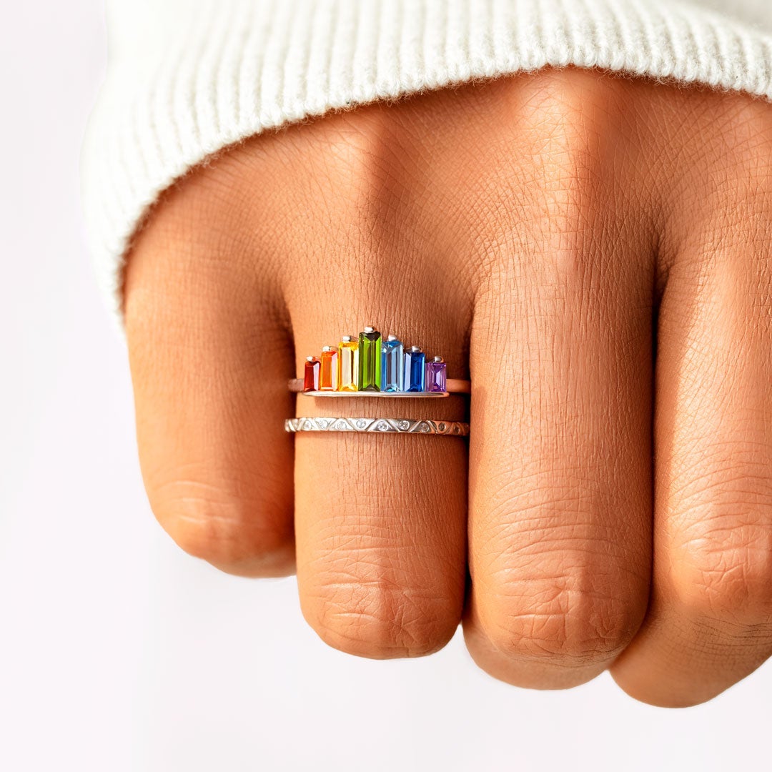 I Would Change The World For You Rainbow Ring