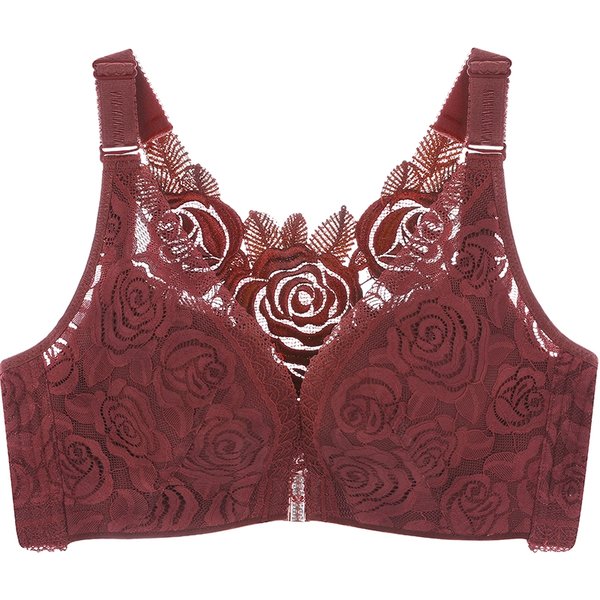 FitMe Rose Embroidery Front Closure Wirefree Bra