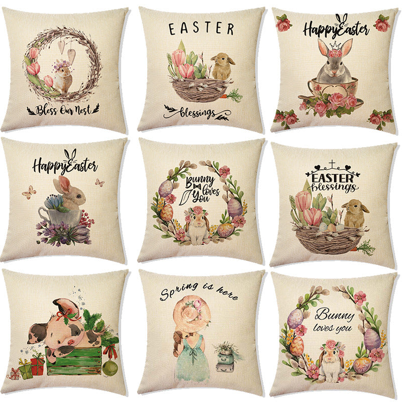 Easter Theme Cushion Cover - Closing Sale