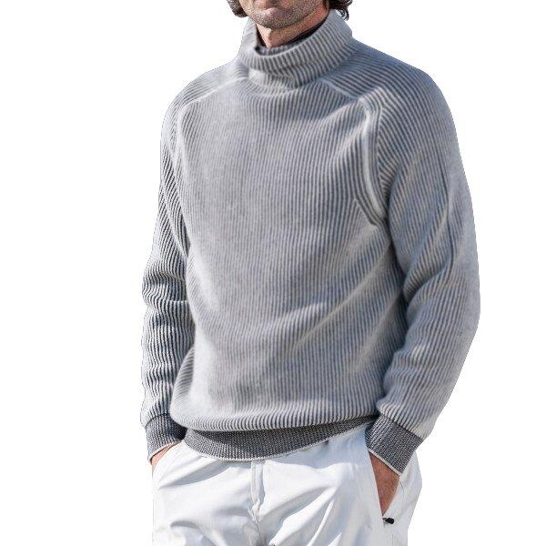 Cashmere turtleneck ski sweater