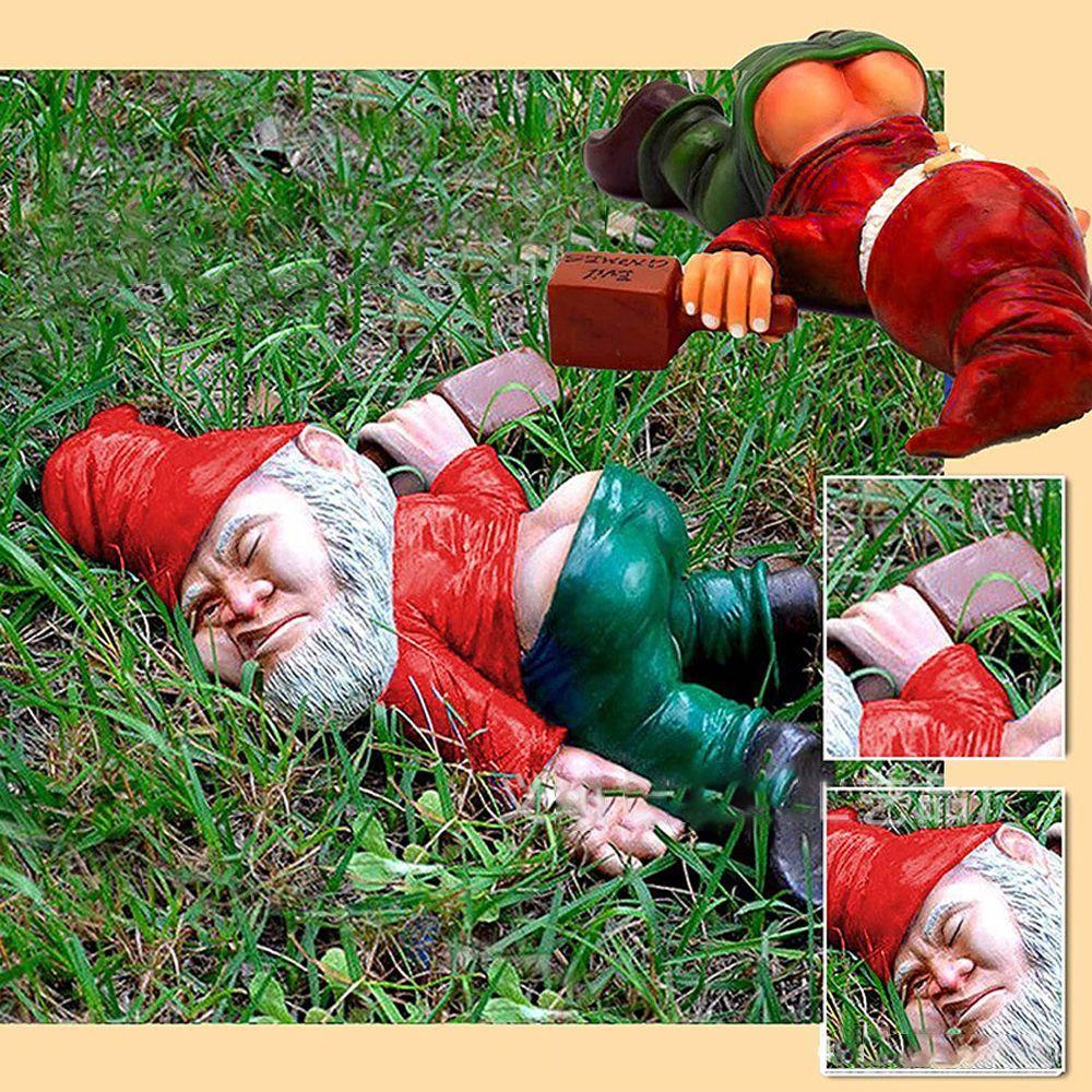 Funny Drunk Garden Gnome