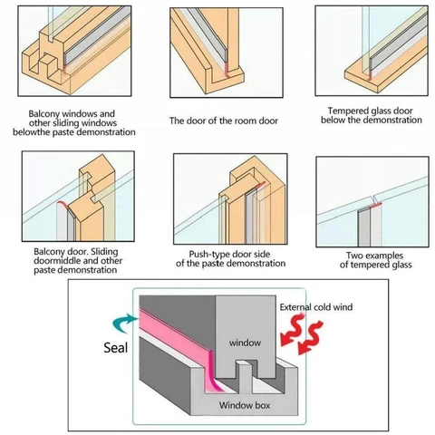 Weather Stripping Door Seal Strip ★Delivered to your door within 7days★