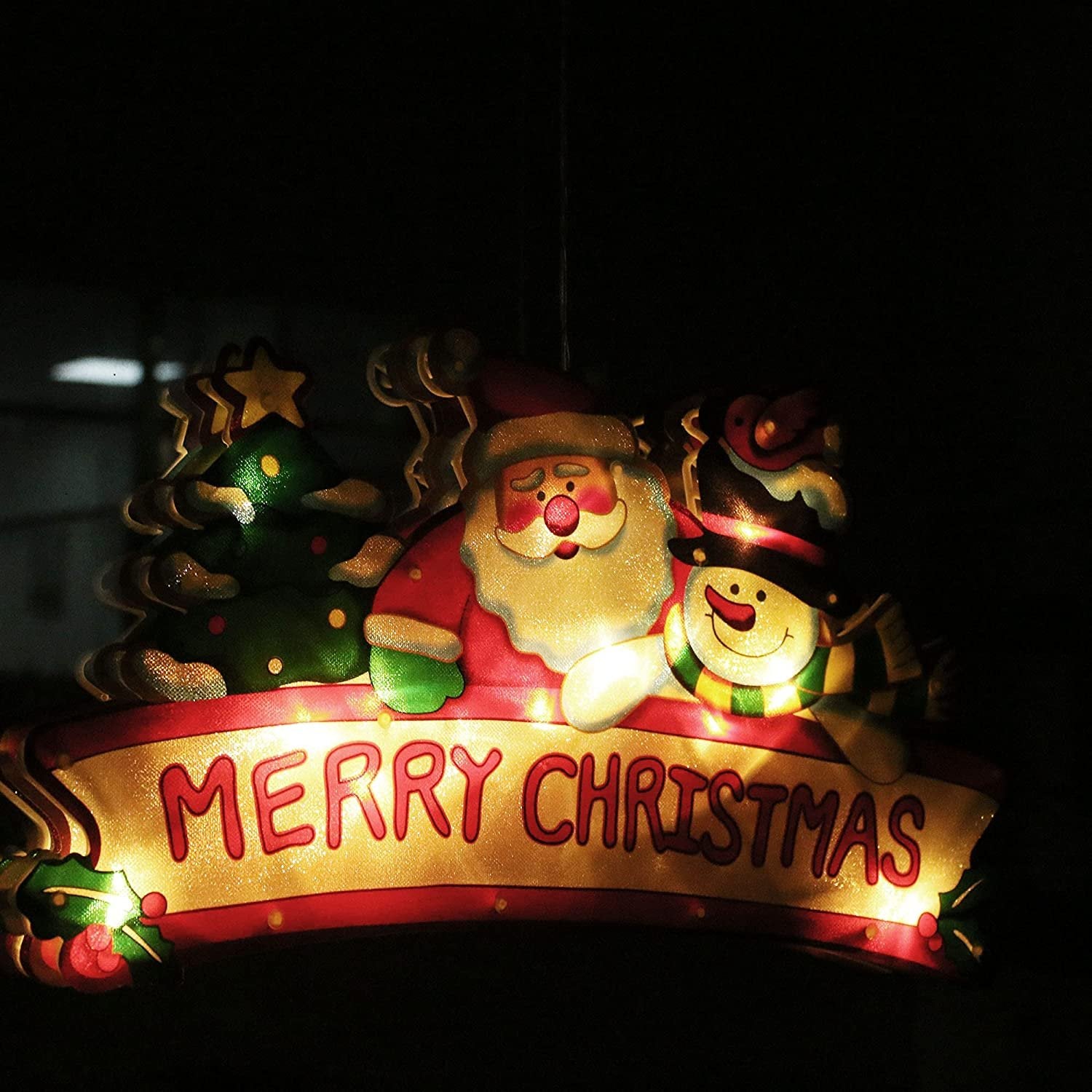 Christmas Window Decoration Hanging Lights