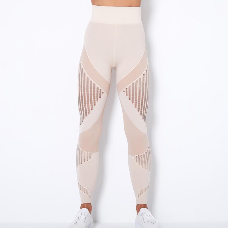 Seamless Knitted Striped Yoga Pants