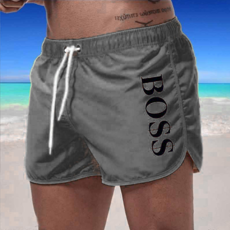 Men's Lightweight Quick Dry Drawsting Swim Trunks