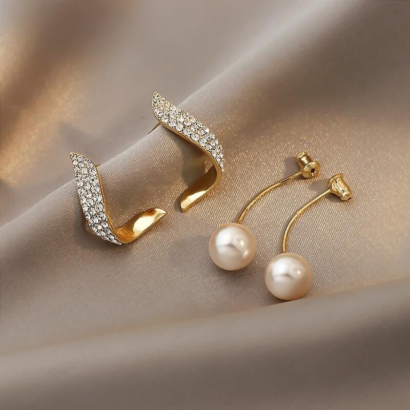 Crystal Erin Pearl Drop Earrings