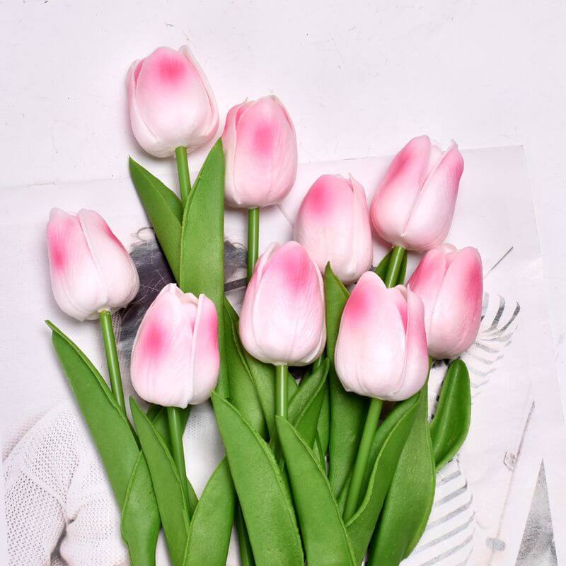 10PCS Artificial Flowers Fake Flower Tulips Real Touch for Wedding Room Home Hotel Party Garden Decoration