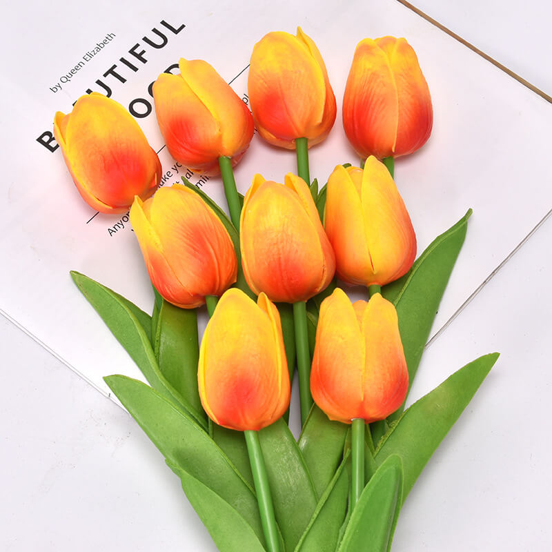 10PCS Artificial Flowers Fake Flower Tulips Real Touch for Wedding Room Home Hotel Party Garden Decoration