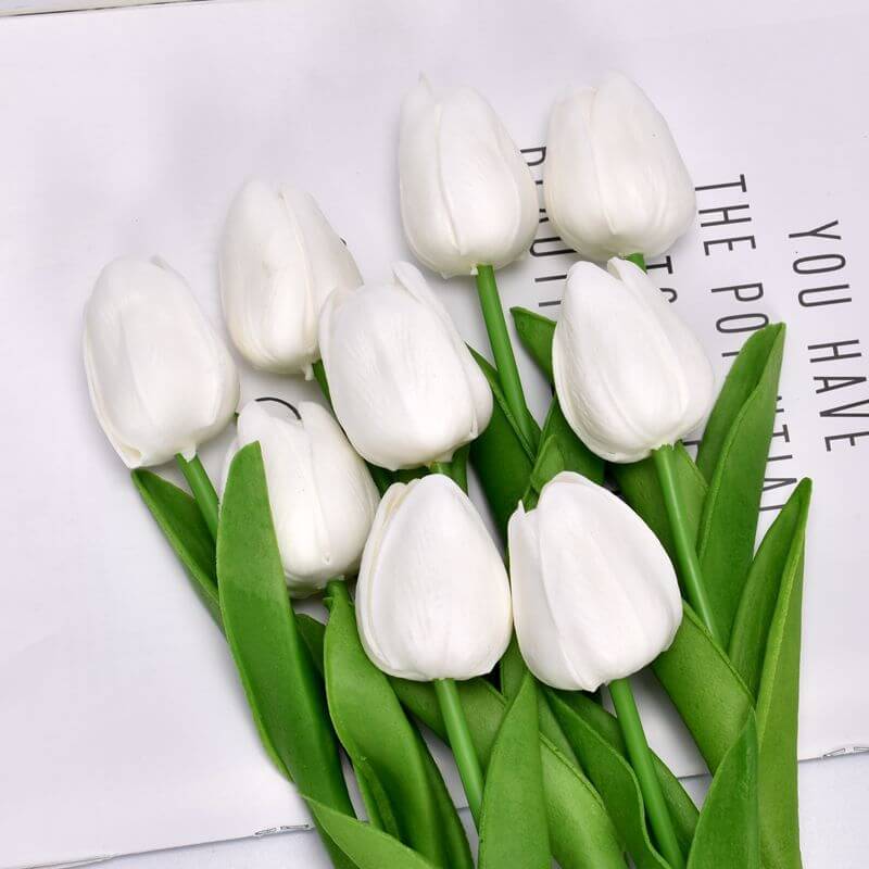 10PCS Artificial Flowers Fake Flower Tulips Real Touch for Wedding Room Home Hotel Party Garden Decoration