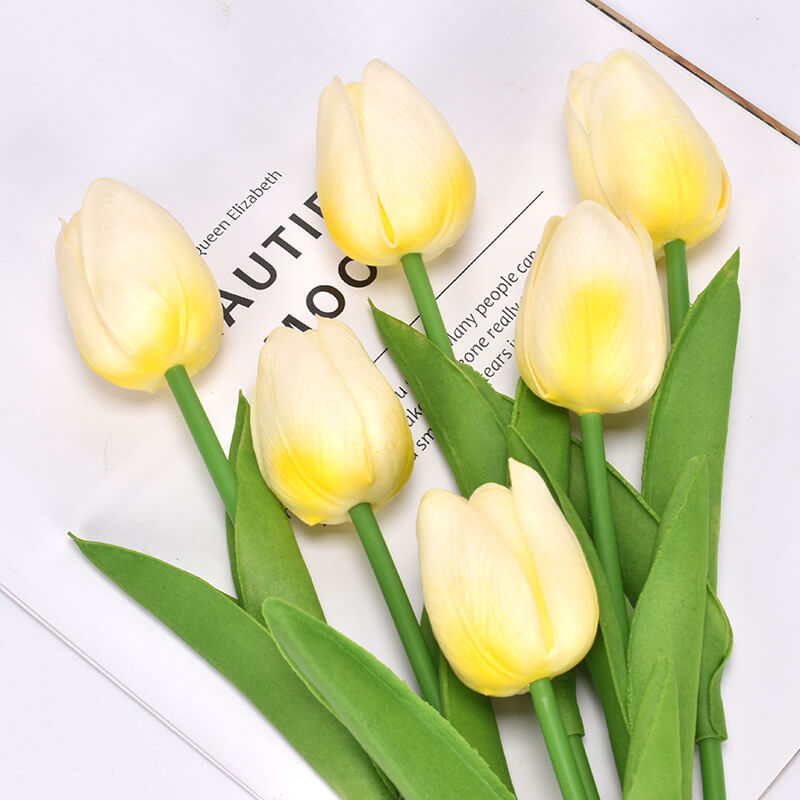 10PCS Artificial Flowers Fake Flower Tulips Real Touch for Wedding Room Home Hotel Party Garden Decoration