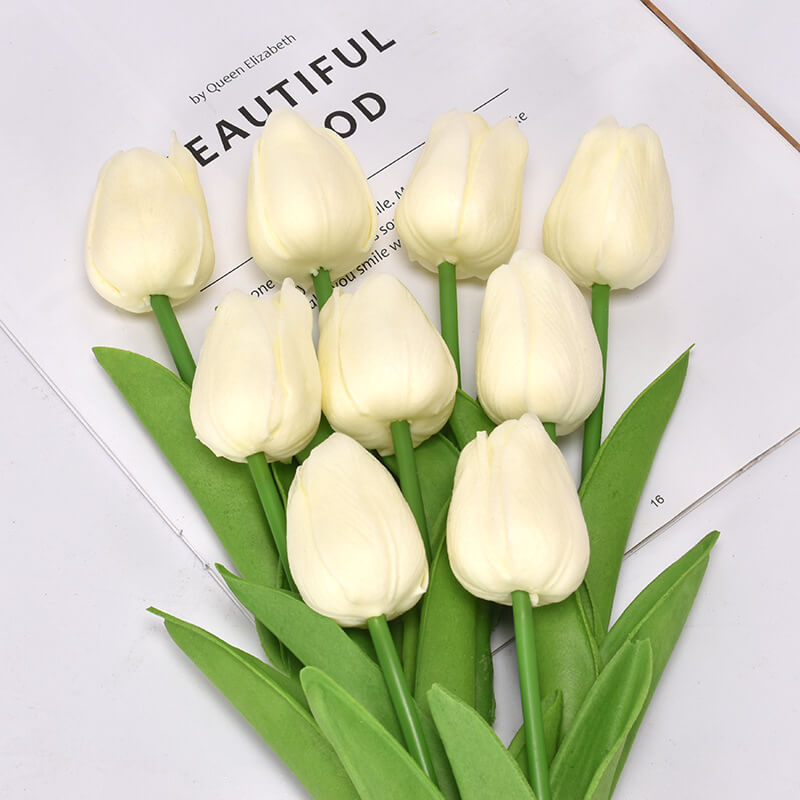 10PCS Artificial Flowers Fake Flower Tulips Real Touch for Wedding Room Home Hotel Party Garden Decoration