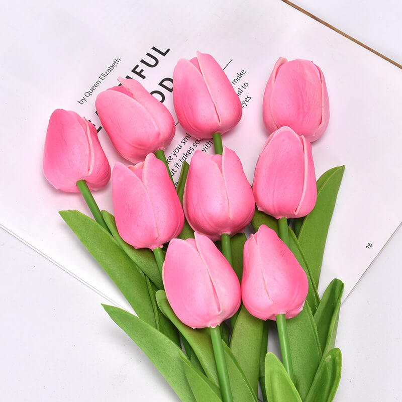 10PCS Artificial Flowers Fake Flower Tulips Real Touch for Wedding Room Home Hotel Party Garden Decoration