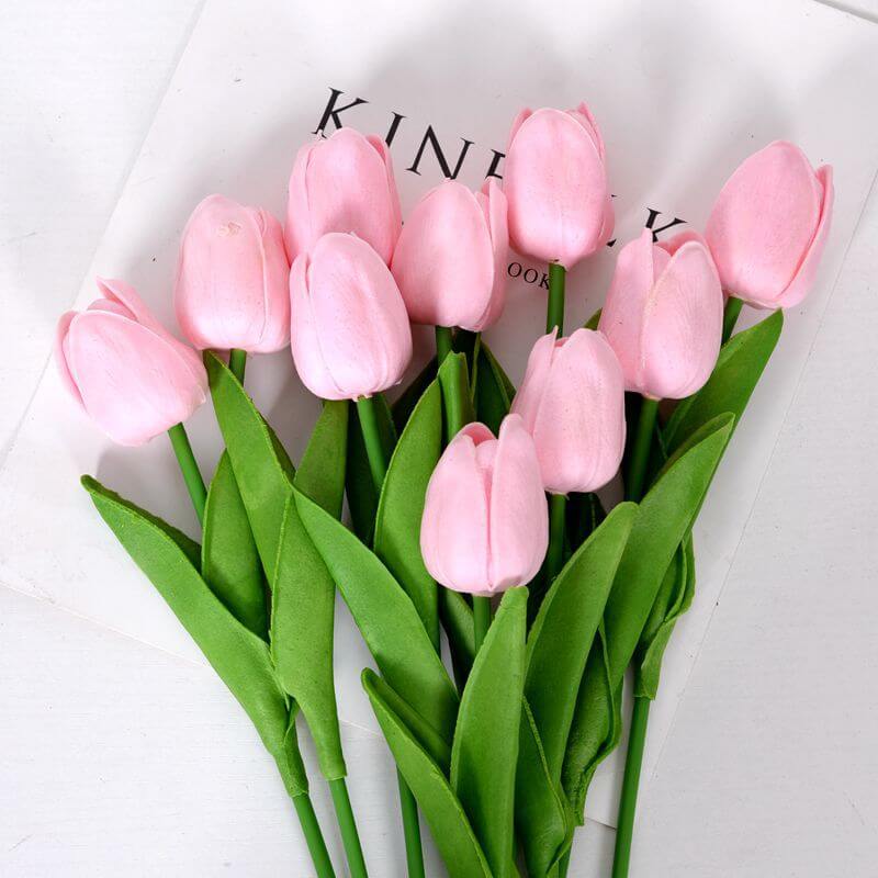 10PCS Artificial Flowers Fake Flower Tulips Real Touch for Wedding Room Home Hotel Party Garden Decoration