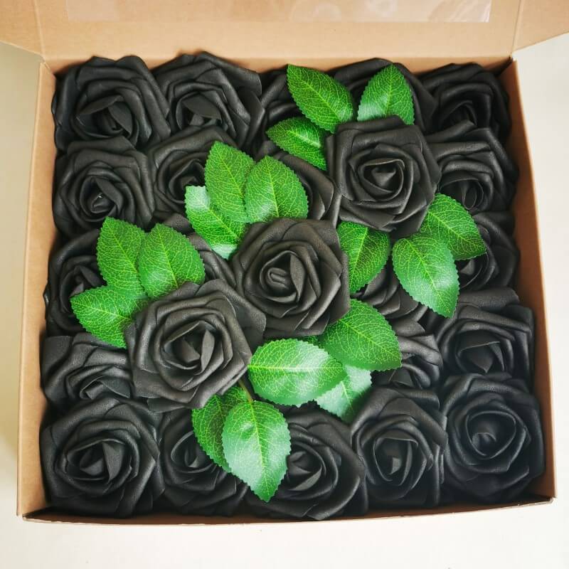 25pcs Artificial Foam Roses Decoration DIY for Wedding Bridal Bouquet Centerpieces