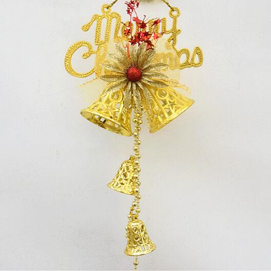 Christmas Decoration with Bow Bells 3-piece Set For Festivals and Parties