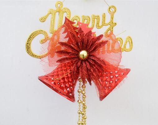 Christmas Decoration with Bow Bells 3-piece Set For Festivals and Parties