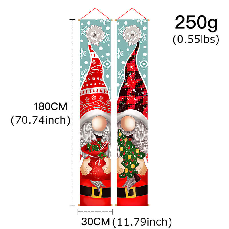 Christmas Gnome Xmas Door Banners Outdoor Christmas Decorations for Home