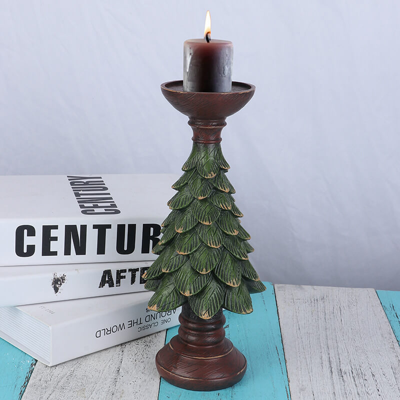 Christmas Tree Shape Candle Holder Living Room Desktop Decoration Ornaments