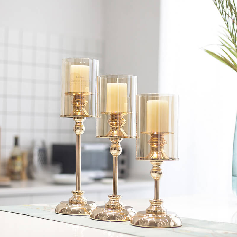 Modern Column Candlestick for Coffee Table, Christmas Eve, Table Center