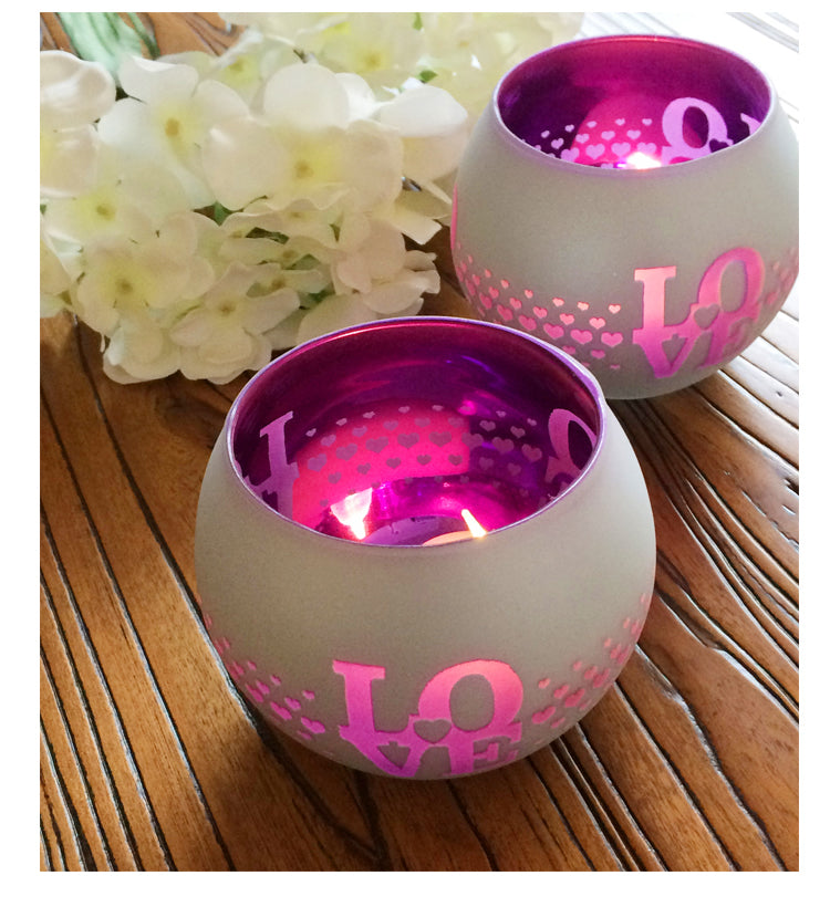 Glass Candle Night Light Holder for Wedding Table Home Restaurant Party Holiday Decoration