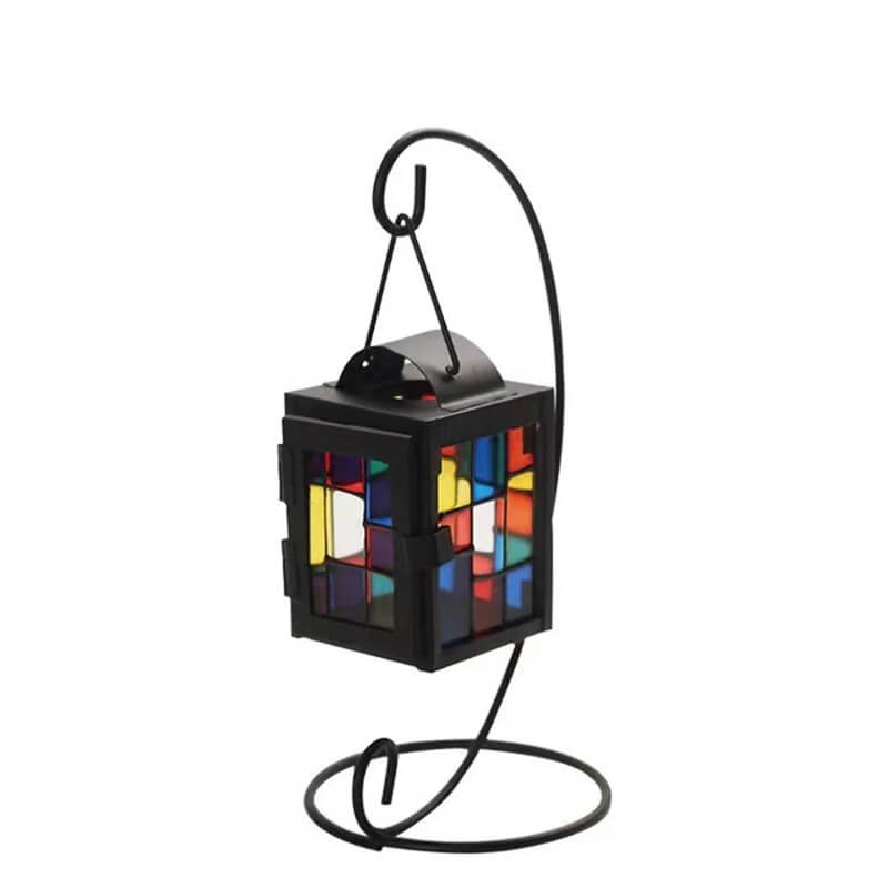 Creative Moroccan Style Stained Glass Candle Holder