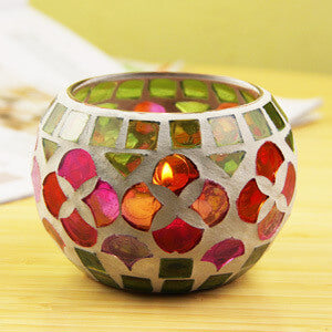 Sphere Glass Candle Holder Candle Romantic Candlelight for Wedding Table Home Restaurant Party Holiday Decoration