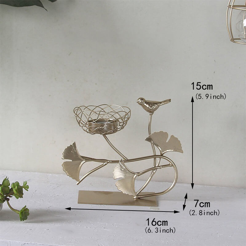 Ginkgo Leaves Shape Candle Holder for Modern Home Decoration