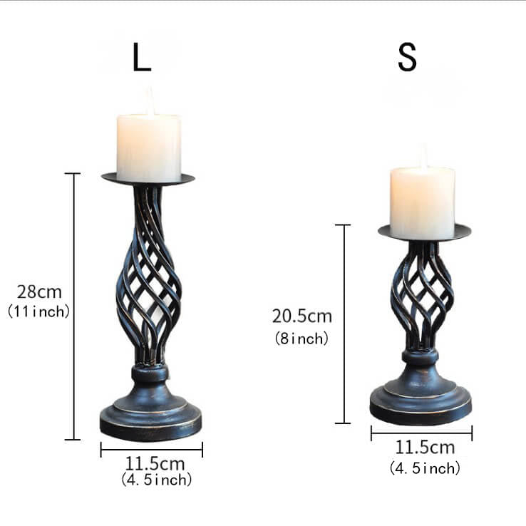 Iron Classical Pillar Candlestick Ornaments for Living Room Wedding Decoration