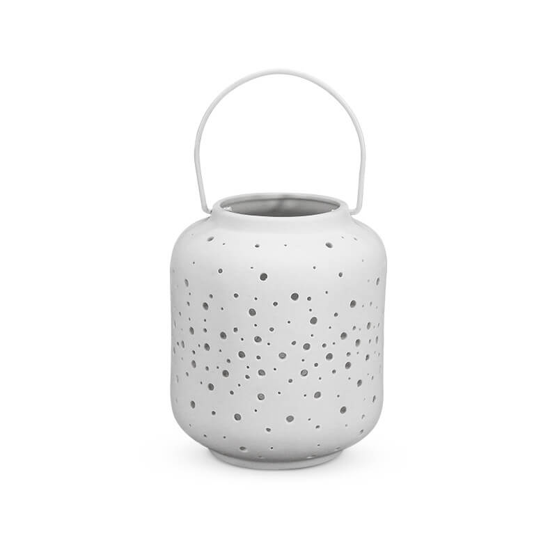 Portable Lantern Shape Hollowed-out Candle Holder for Home Furnishings