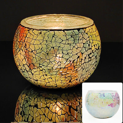 Romantic Handmade Mosaic Glass Candle Holders Decorative Household Ornaments Candle Holders