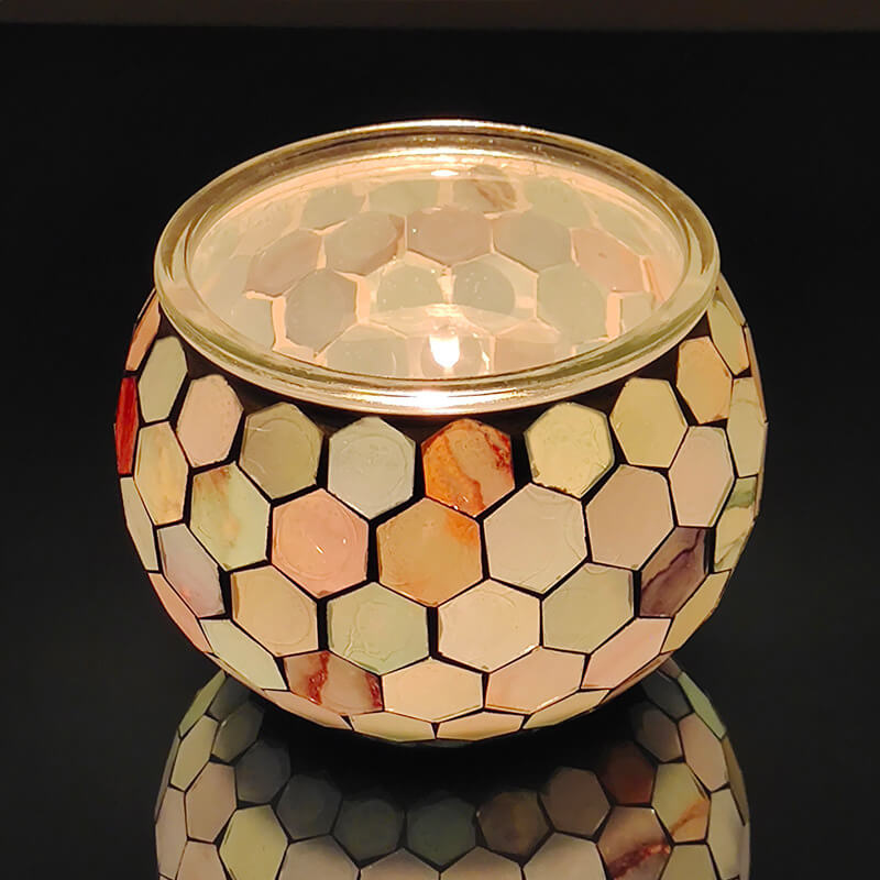 Romantic Handmade Mosaic Glass Candle Holders Decorative Household Ornaments Candle Holders