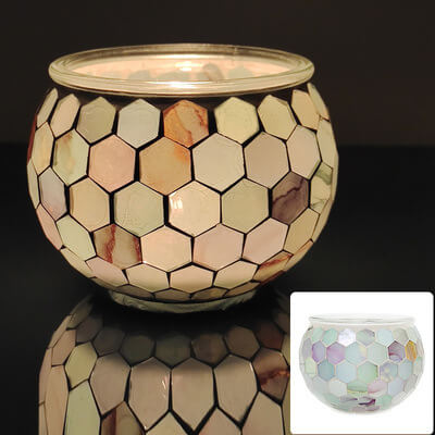 Romantic Handmade Mosaic Glass Candle Holders Decorative Household Ornaments Candle Holders