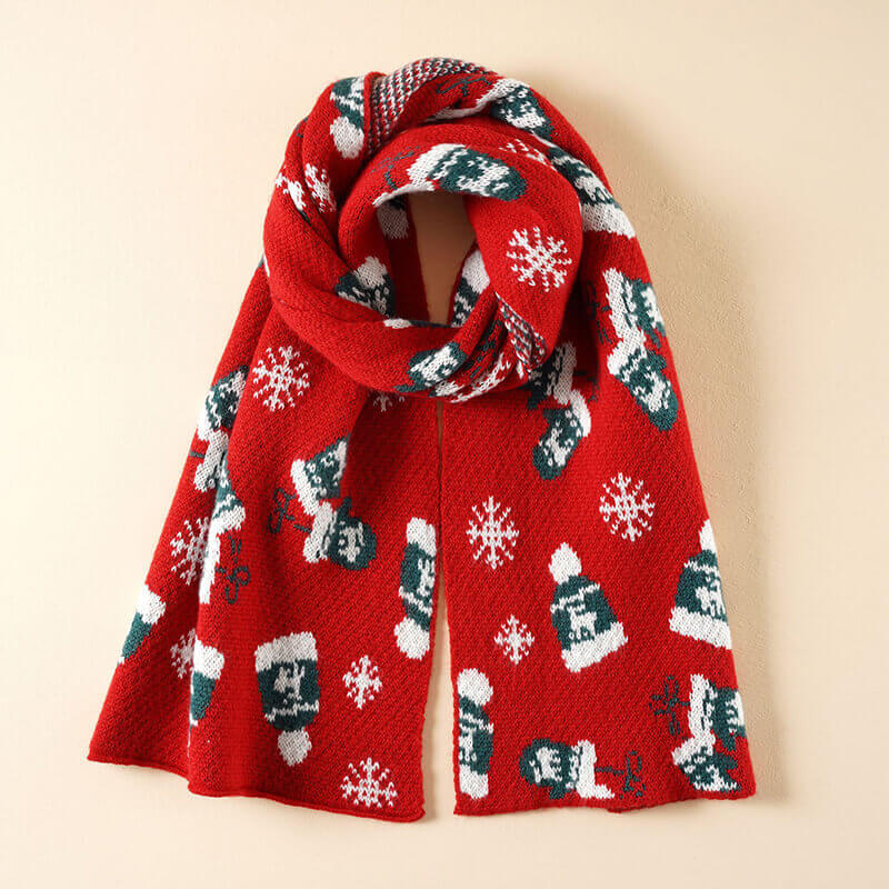 Winter Essentials Cute Christmas Pattern Scarf