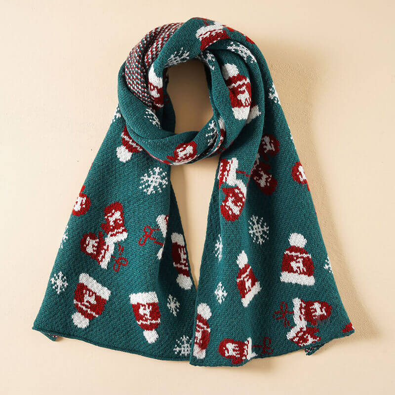 Winter Essentials Cute Christmas Pattern Scarf