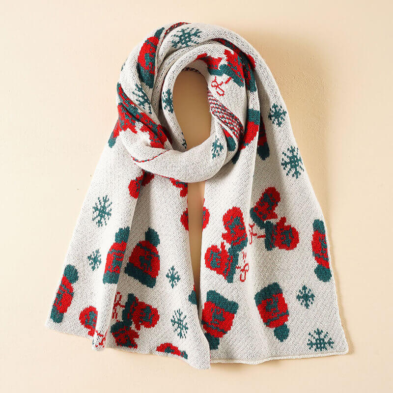 Winter Essentials Cute Christmas Pattern Scarf