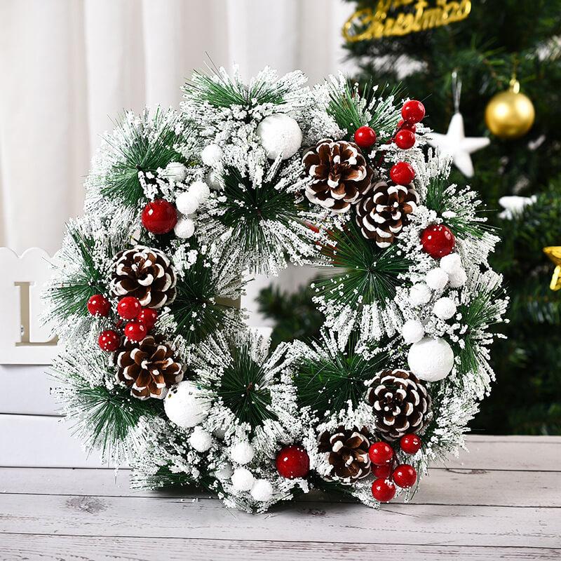 Artificial Christmas Door Wreath 12inch