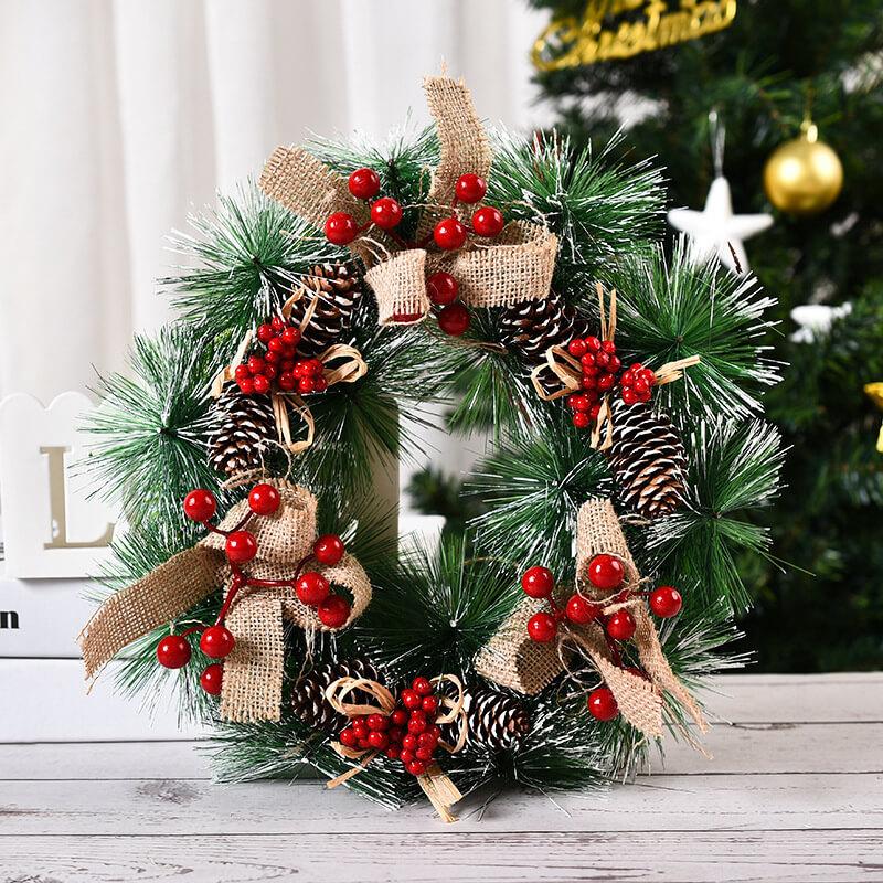 Artificial Christmas Door Wreath 12inch