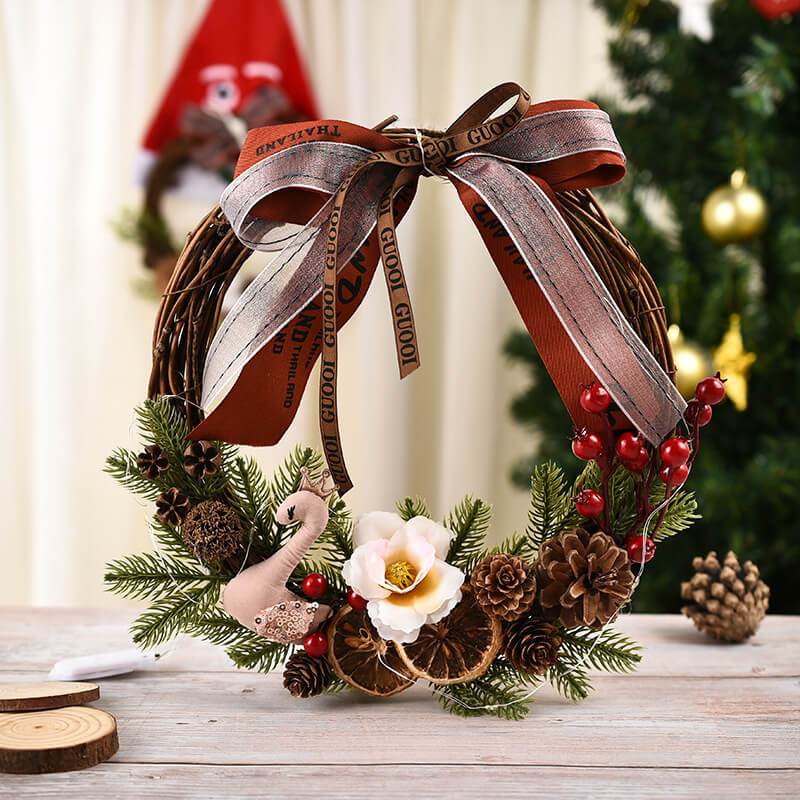 Creative Christmas Rattan Wreath Door/Wall Decor