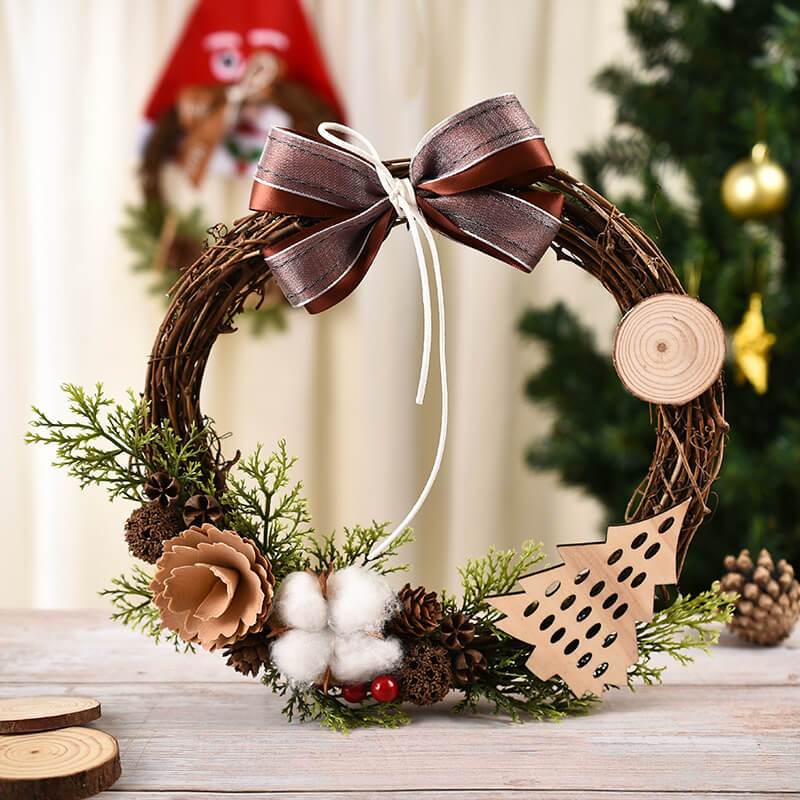 Creative Christmas Rattan Wreath Door/Wall Decor