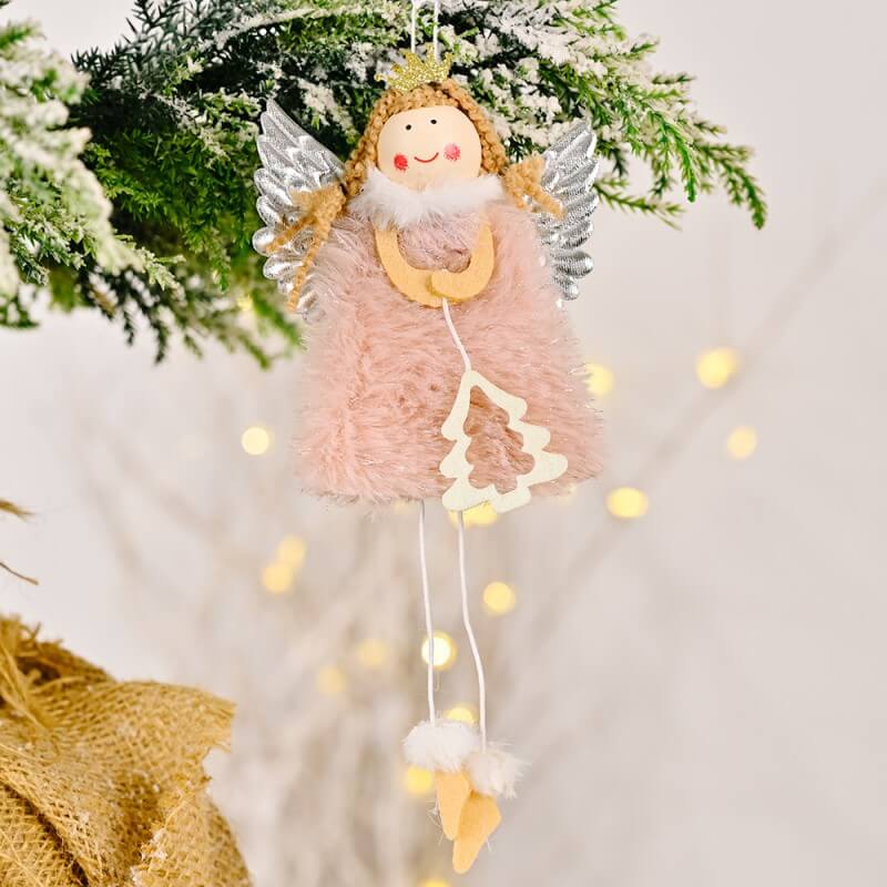 Christmas Decoration Christmas Silver Wings Angel Girl Christmas Tree Decoration