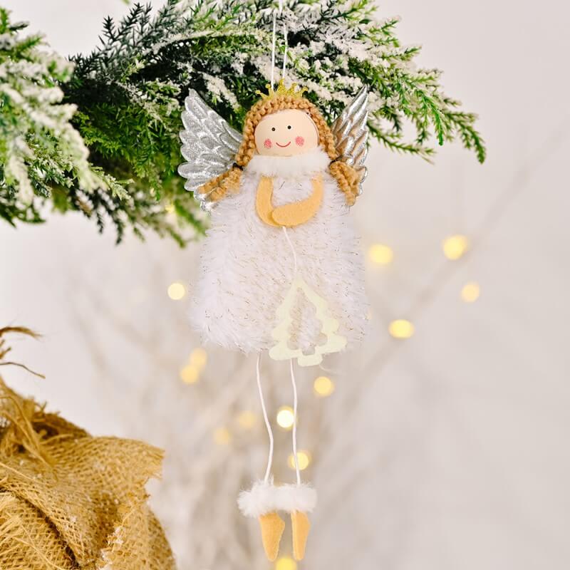 Christmas Decoration Christmas Silver Wings Angel Girl Christmas Tree Decoration