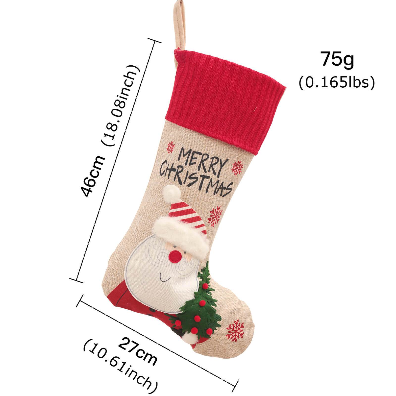 Snowman and Santa Claus Cute Christmas Socks Candy Pockets, Christmas Decorations Party Decorations