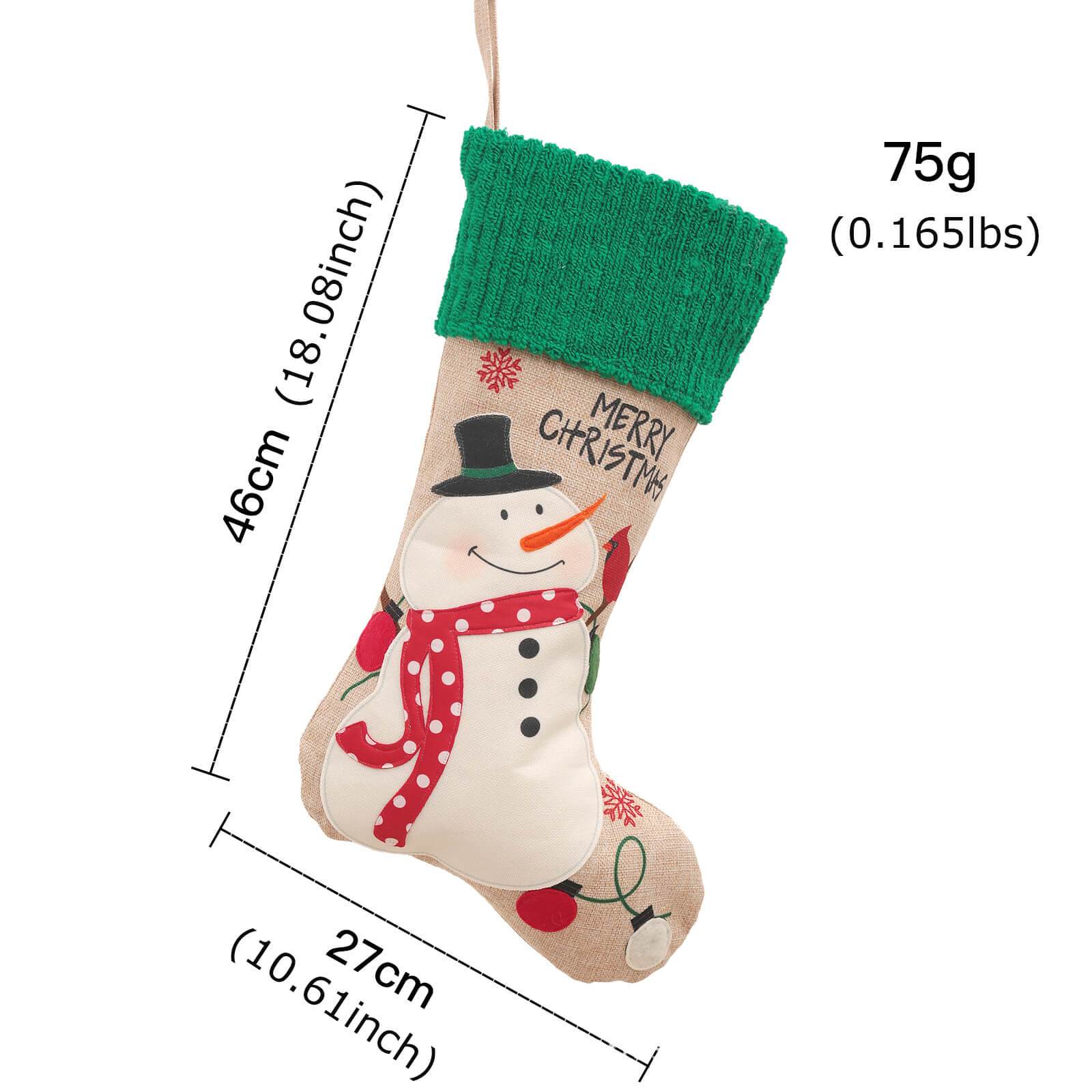 Snowman and Santa Claus Cute Christmas Socks Candy Pockets, Christmas Decorations Party Decorations