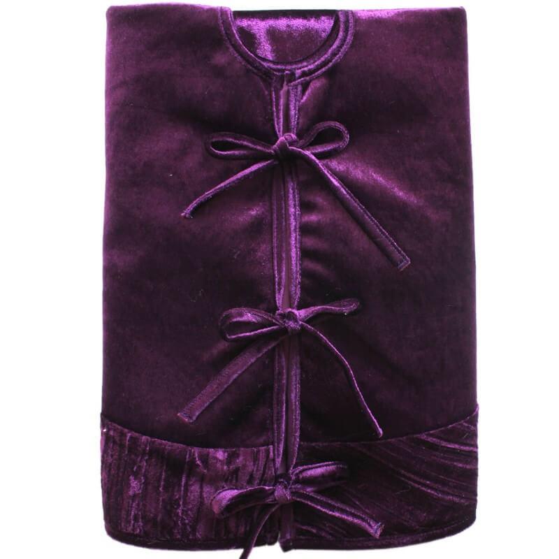 Purple Velvet Flower Embroidered Center, Pleat Luxurious Velvet Border,Chritmas Tree Skirt,Christmas Holiday Party Decorations