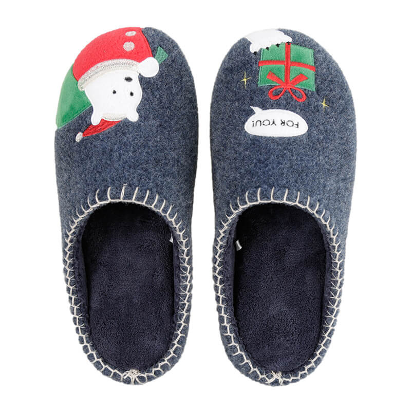 Christmas Gift Couple Home-use Warm Slippers