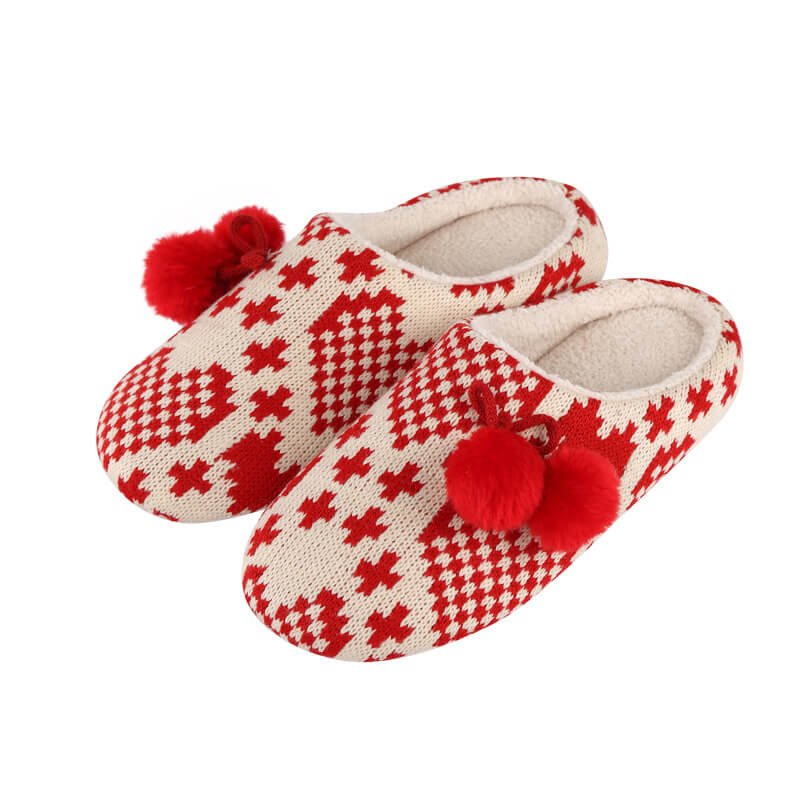 Couples Christmas Soft Bottom Warm Slippers