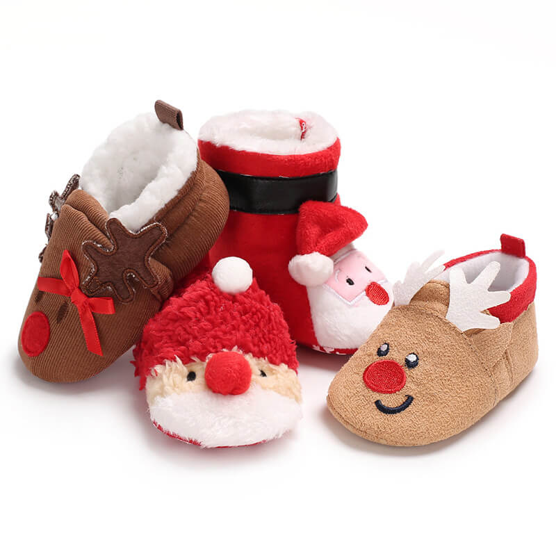 Christmas Baby Warm Boots Soft Boots Slippers